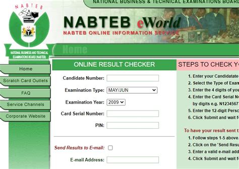 nabteb eworld|nabteb online registration.